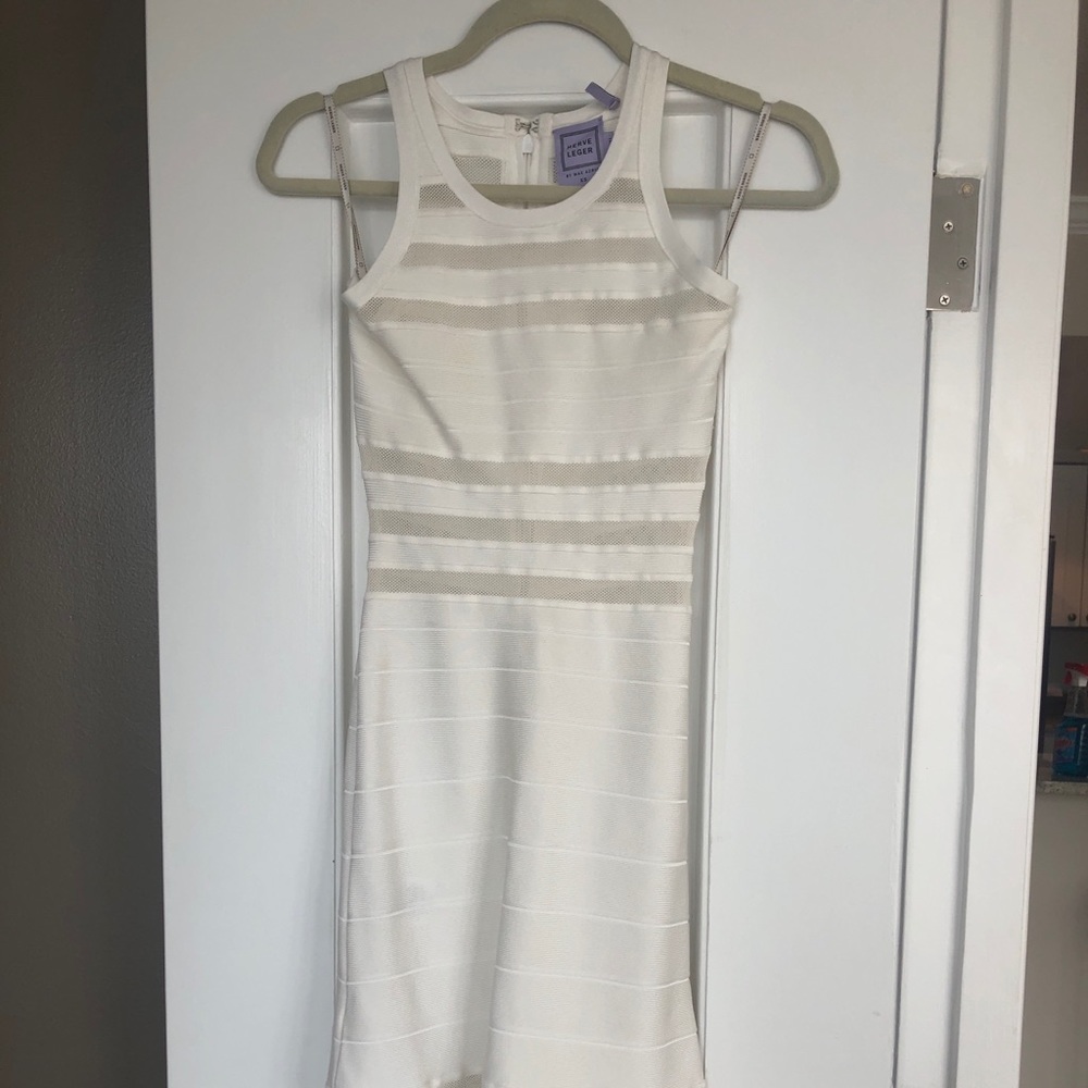 Herve Luger Fit and Flare Bandage Dress